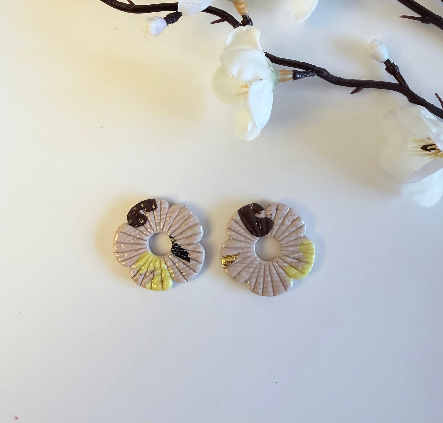 Créoles fleurs interchangeables