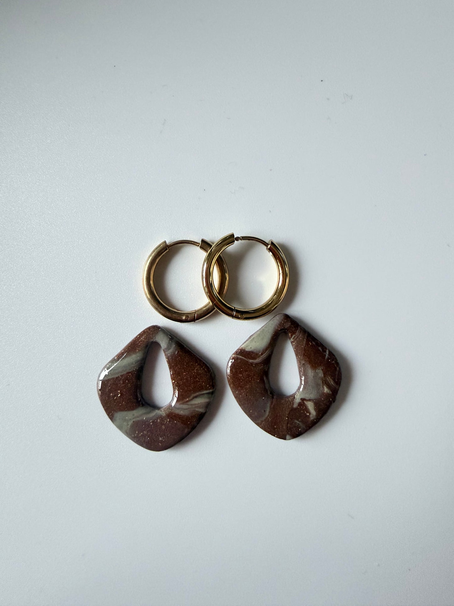 Créoles fleurs interchangeables - Créoles en acier inoxydable