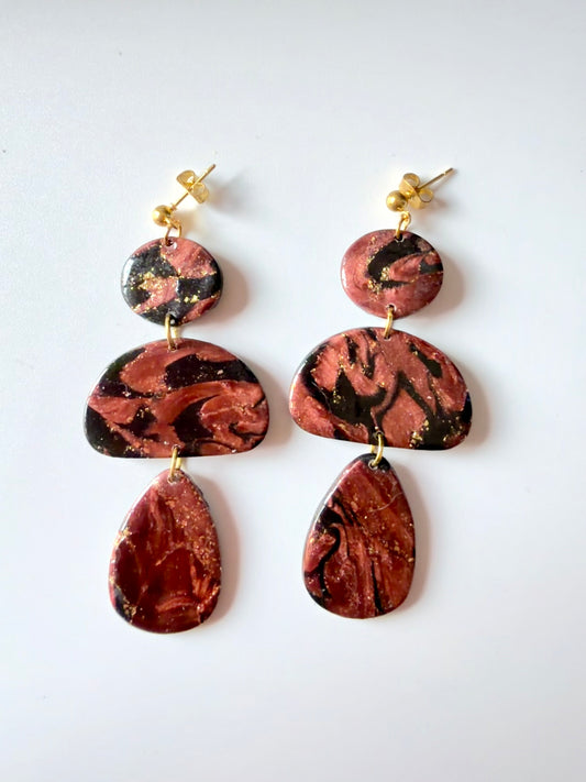 Boucles d’oreilles “Magma Chic” – Pièce artisanale BERGAMOTTA