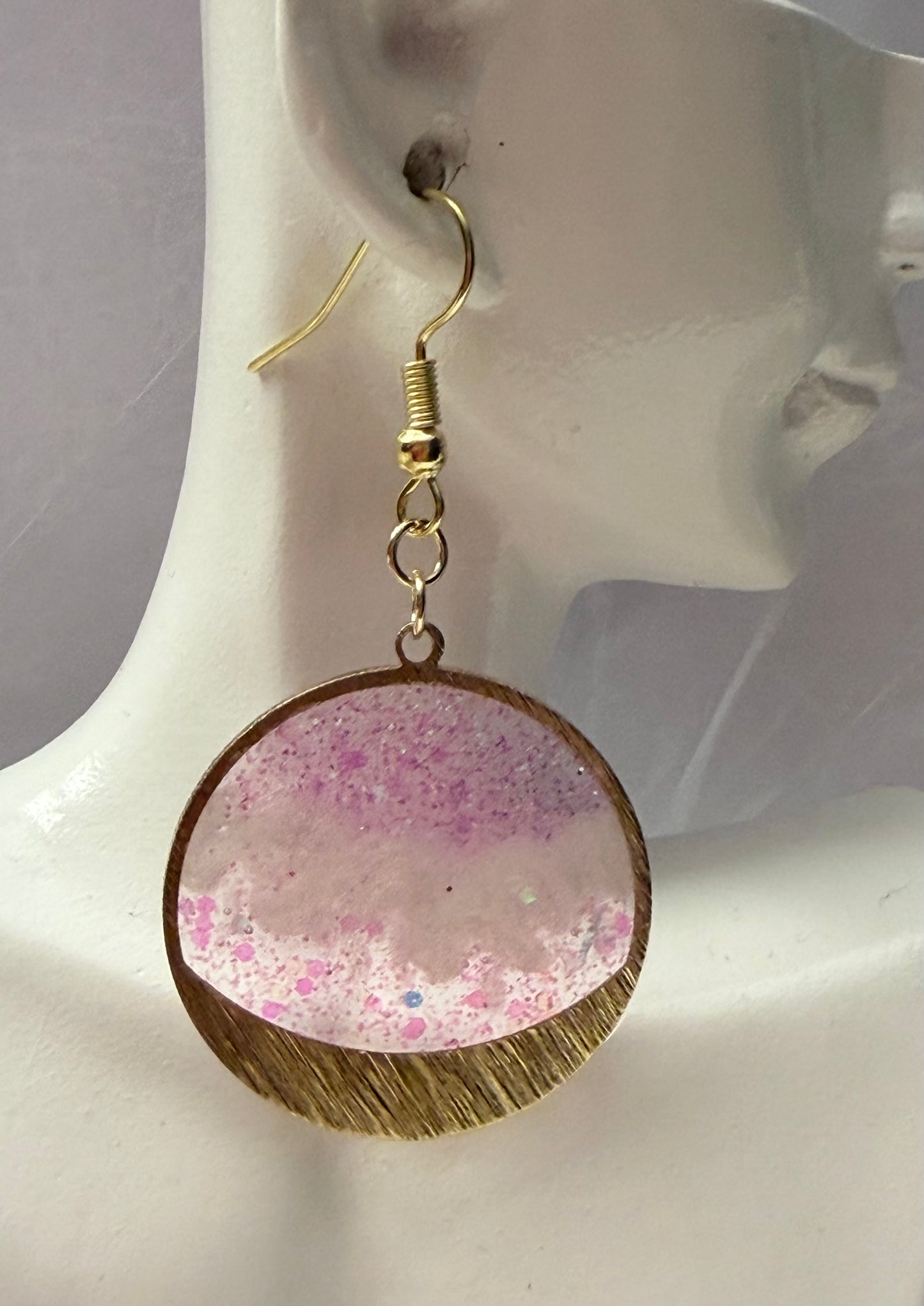 ✨ Boucles Cercle Aquarelle Rose – Douceur, Lumière & Style Bohème ✨