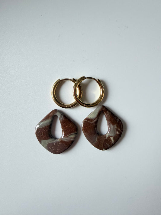 Créoles fleurs interchangeables - Créoles en acier inoxydable