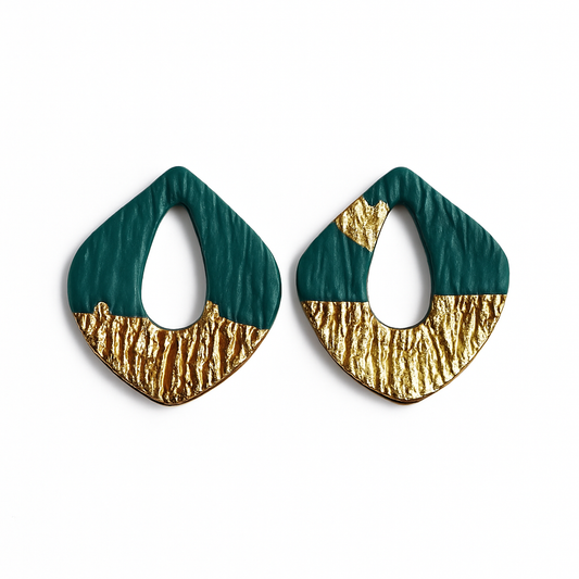 Pampilles interchangeables vert et doré