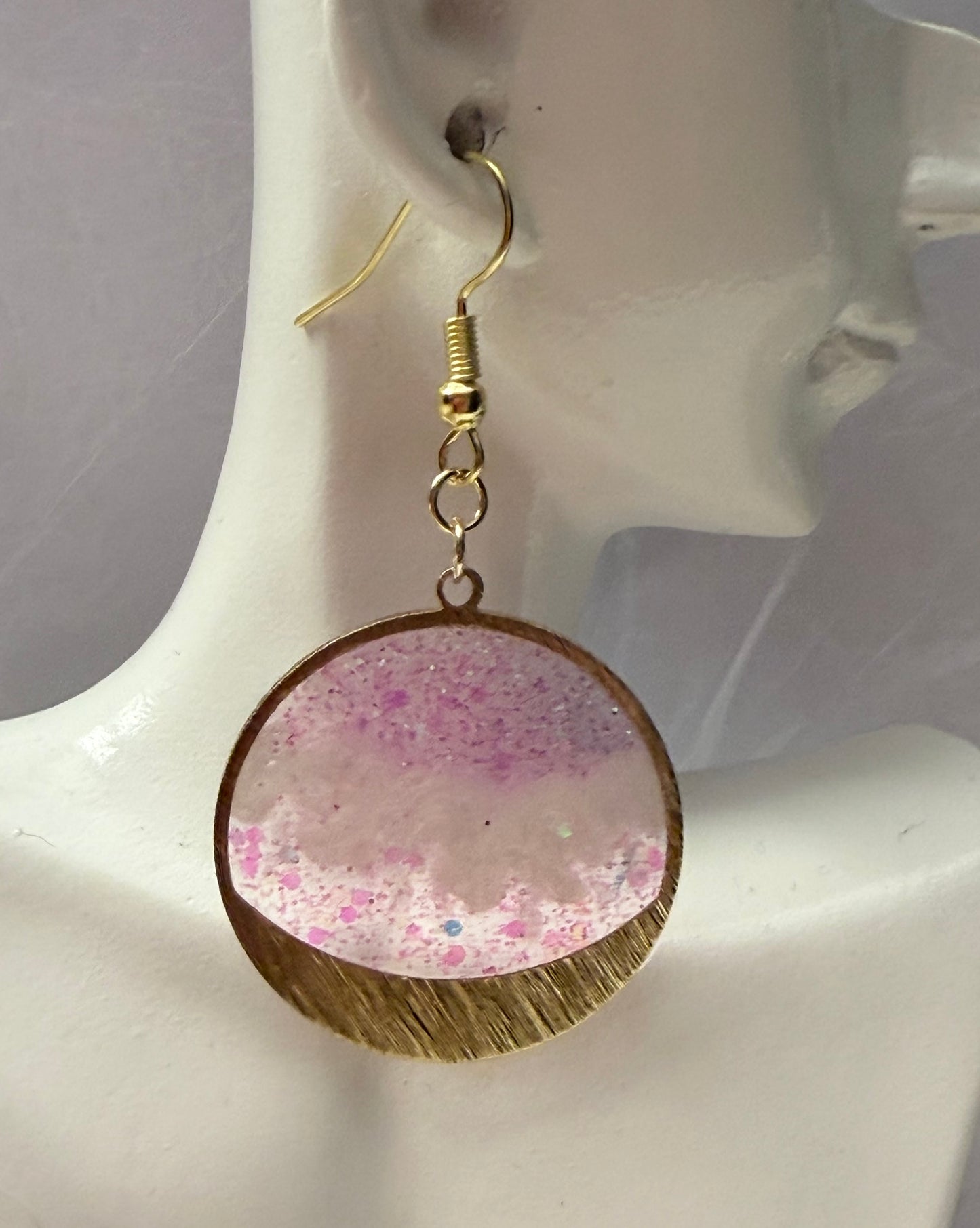 ✨ Boucles Cercle Aquarelle Rose – Douceur, Lumière & Style Bohème ✨