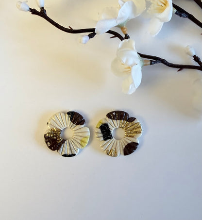 Créoles fleurs interchangeables