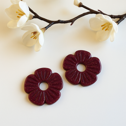 Créoles fleurs interchangeables