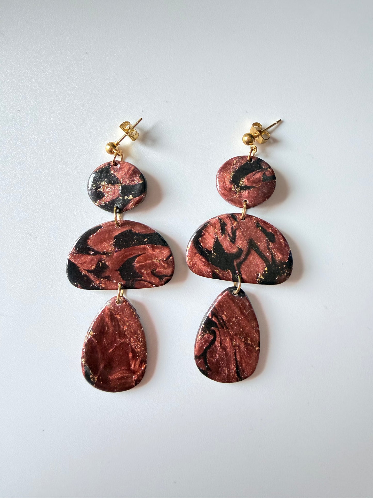 Boucles d’oreilles “Magma Chic” – Pièce artisanale BERGAMOTTA