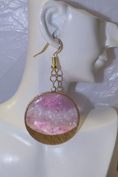 ✨ Boucles Cercle Aquarelle Rose – Douceur, Lumière & Style Bohème ✨